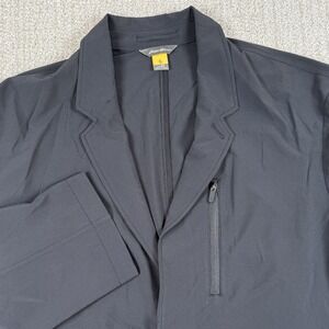 Eddie Bauer Men 42 Travex Black Two Button Single Vent Outdoor Blazer Sport Coat